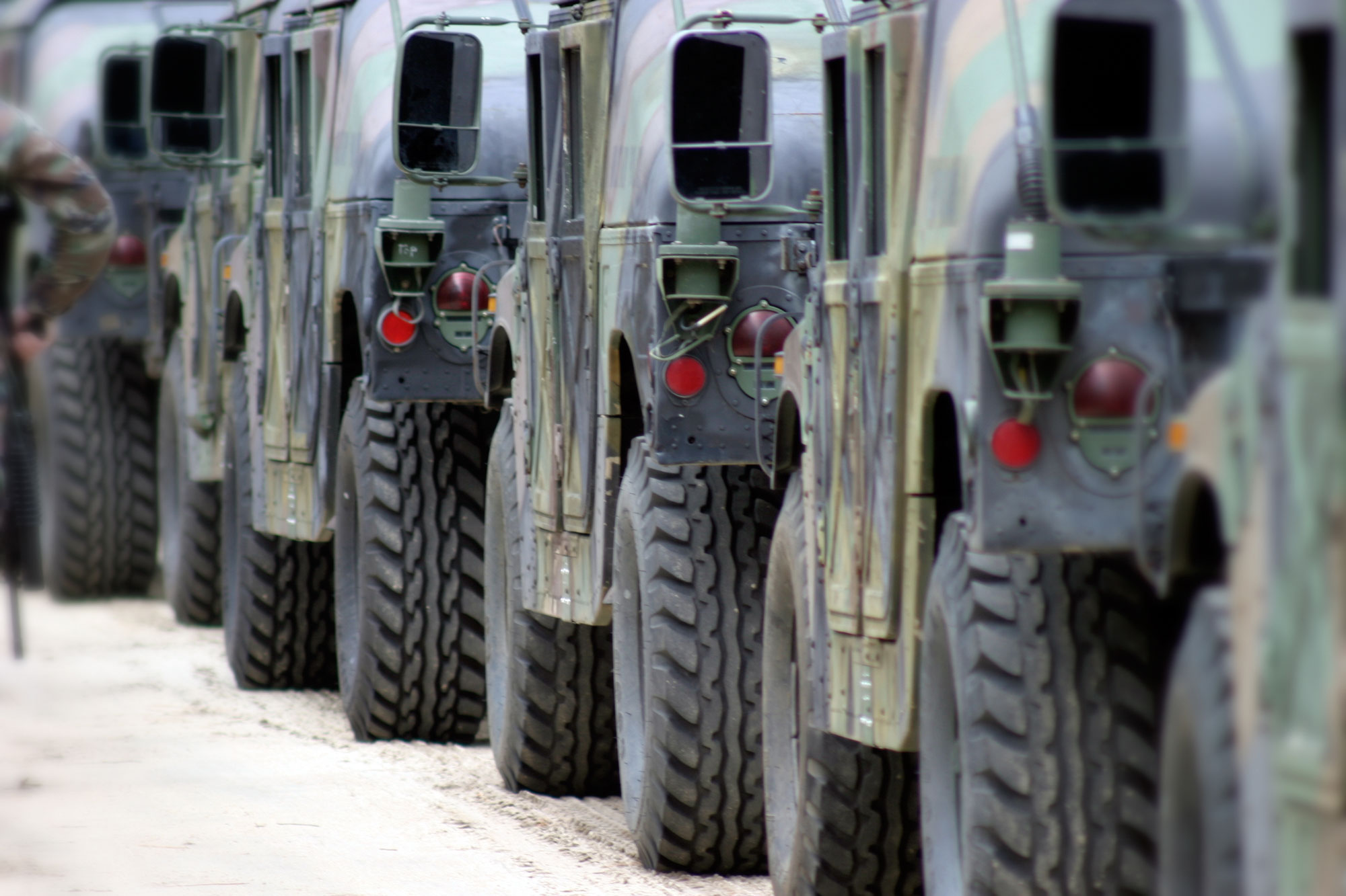 Military humvees