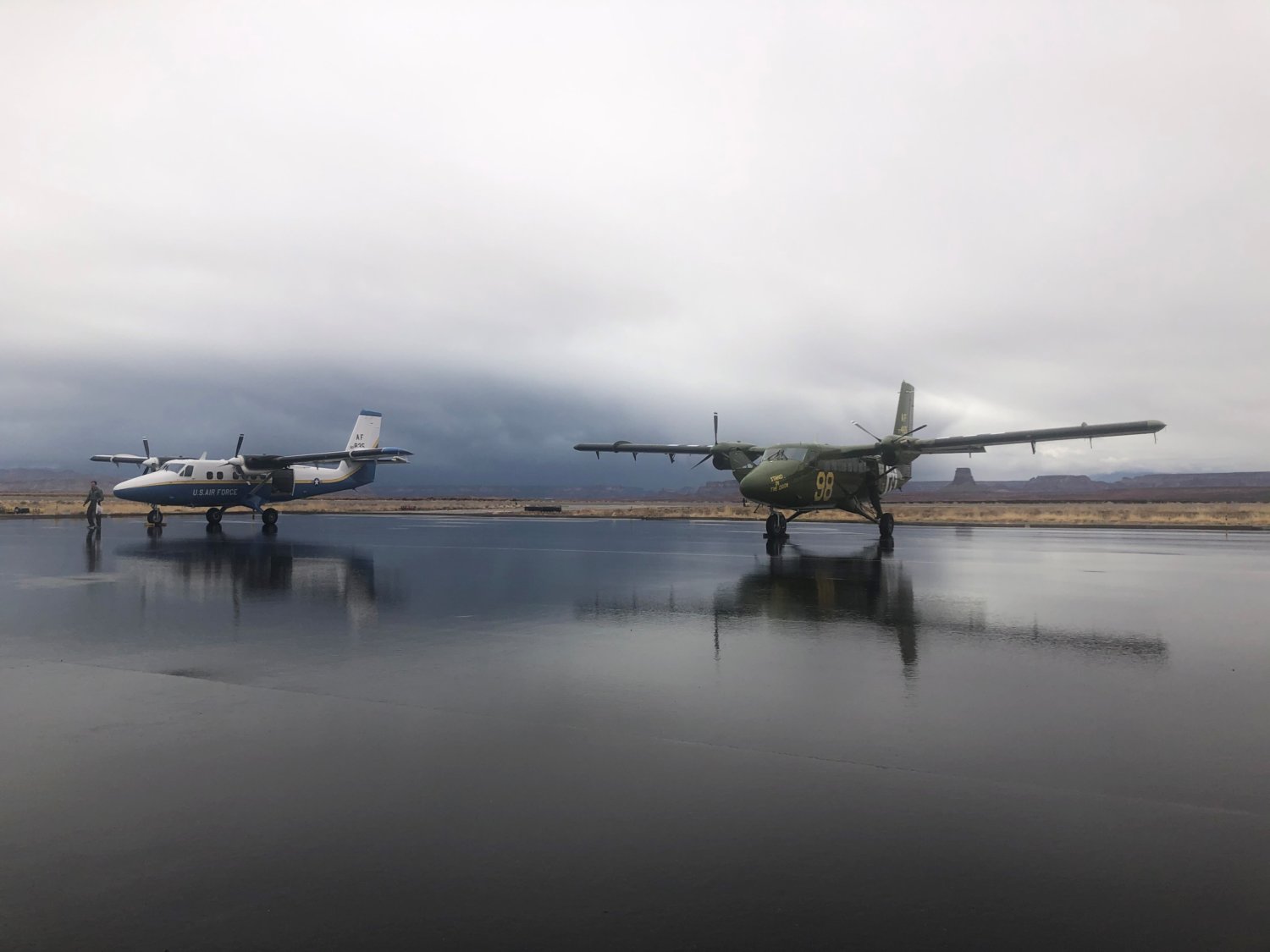 Air Force planes on runway