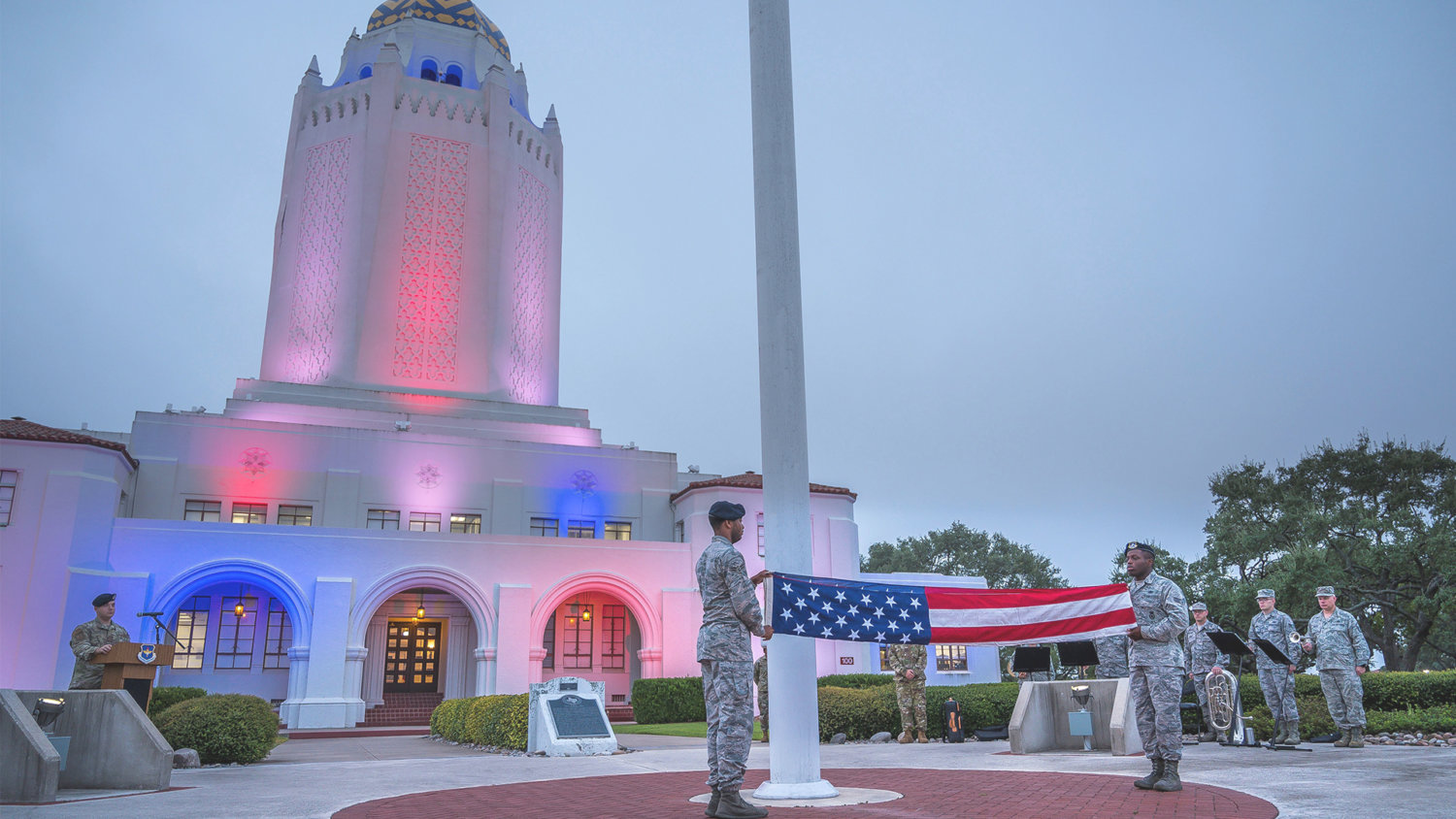 San Antonio flag folding