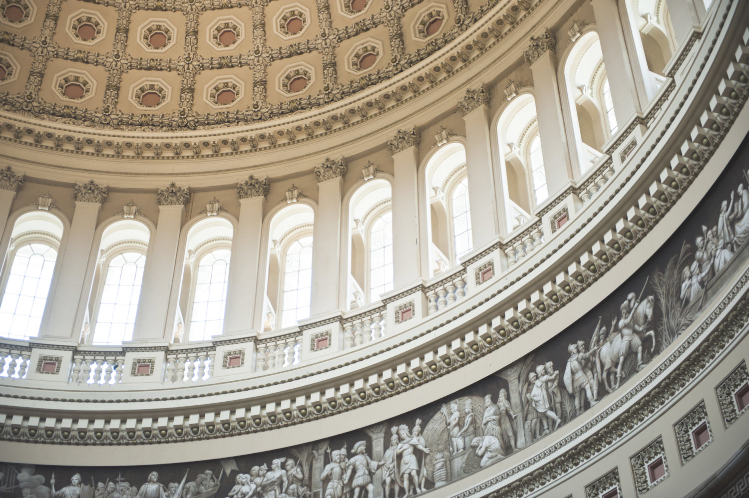 The U.S. Capitol dome interior