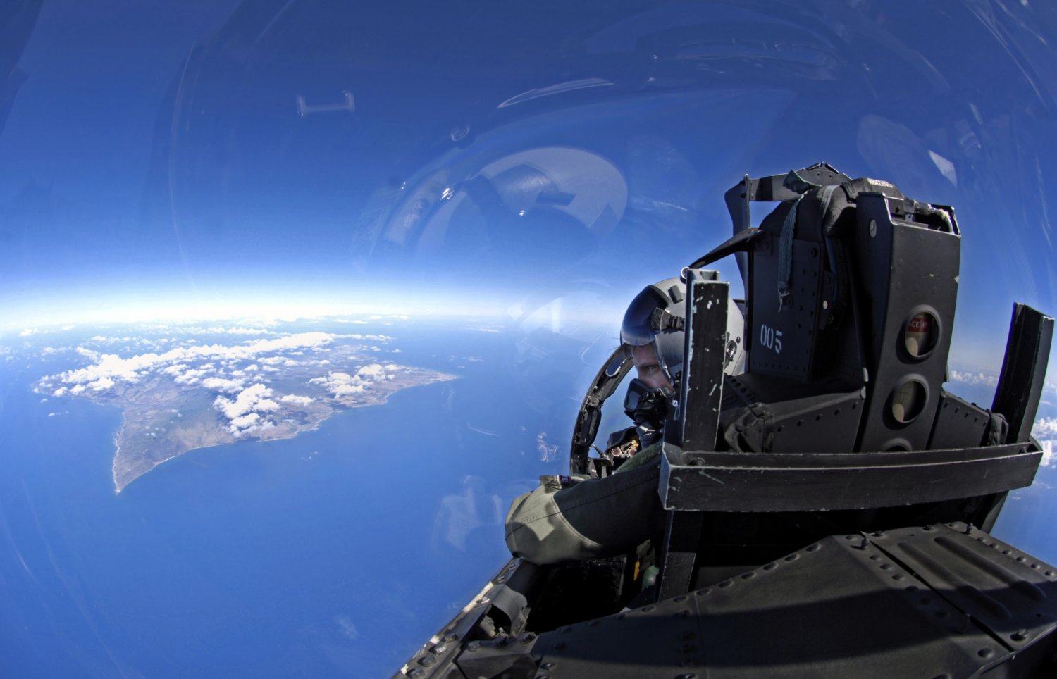U.S. Air Force captain looks out over the sky