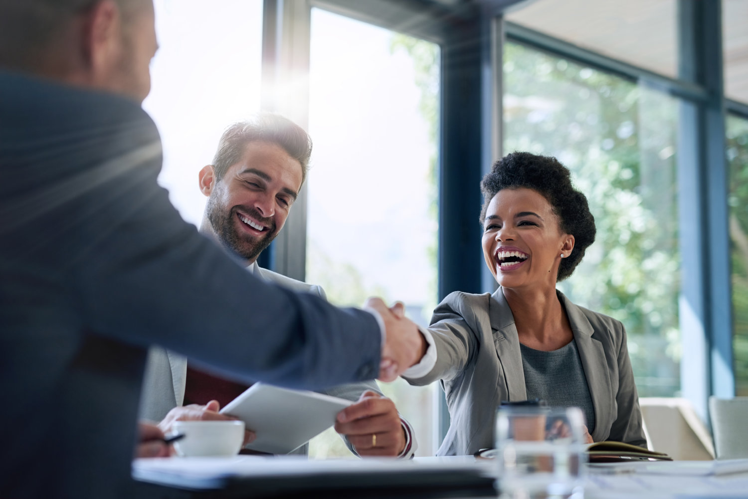 Business people shaking hands